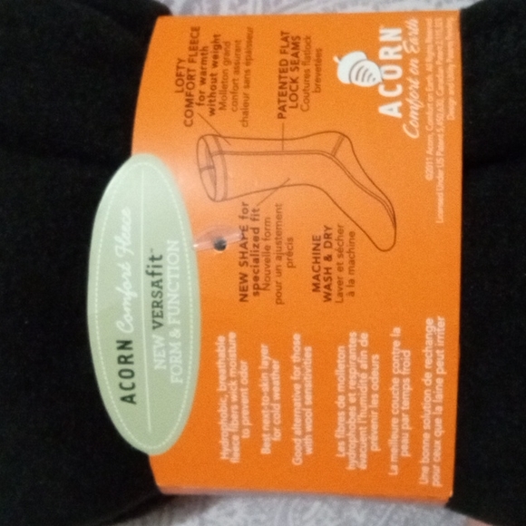 NWT acorn versafit fleece comfort sock slipper. Women's shoe size 11.5-12.5 - Picture 5 of 7